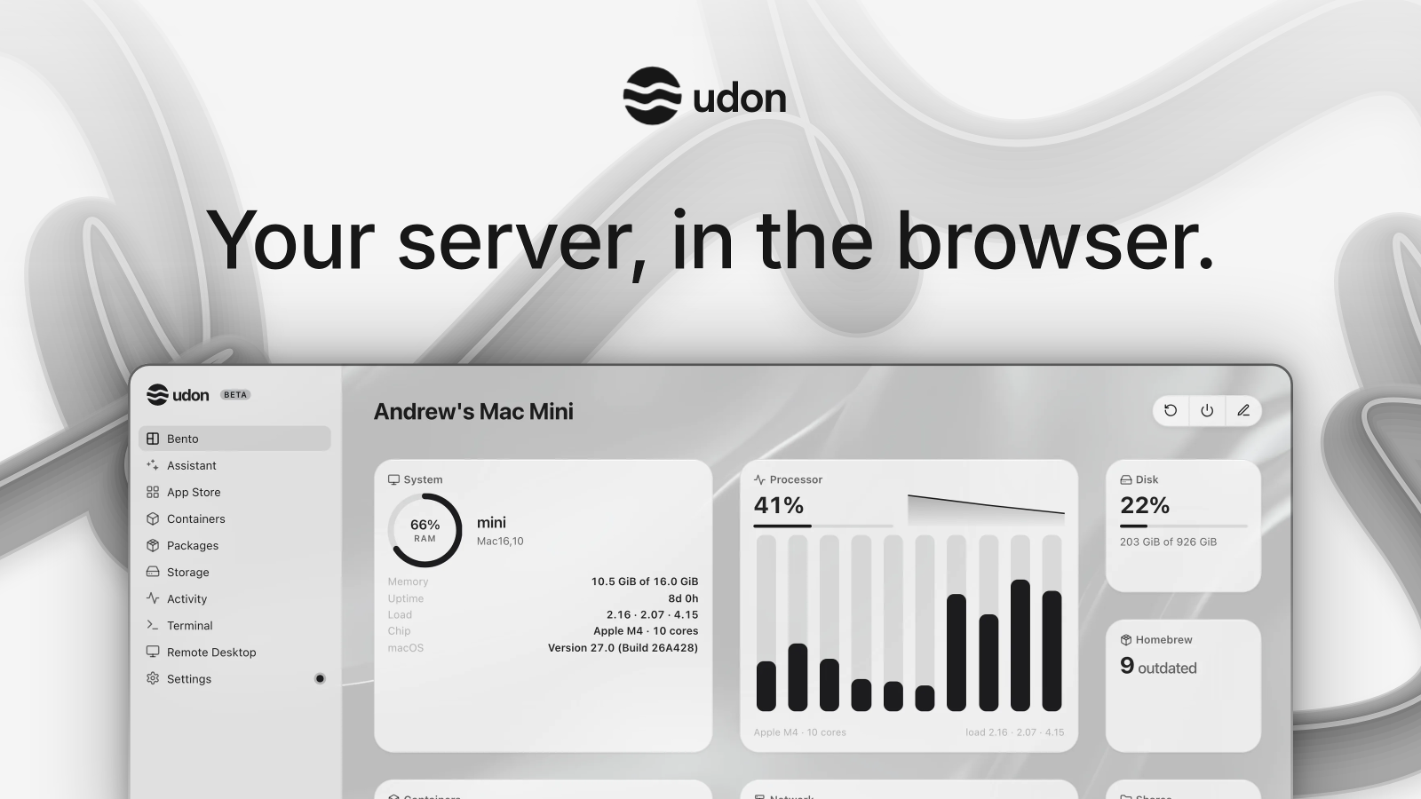 Your server, in the browser, light preview
