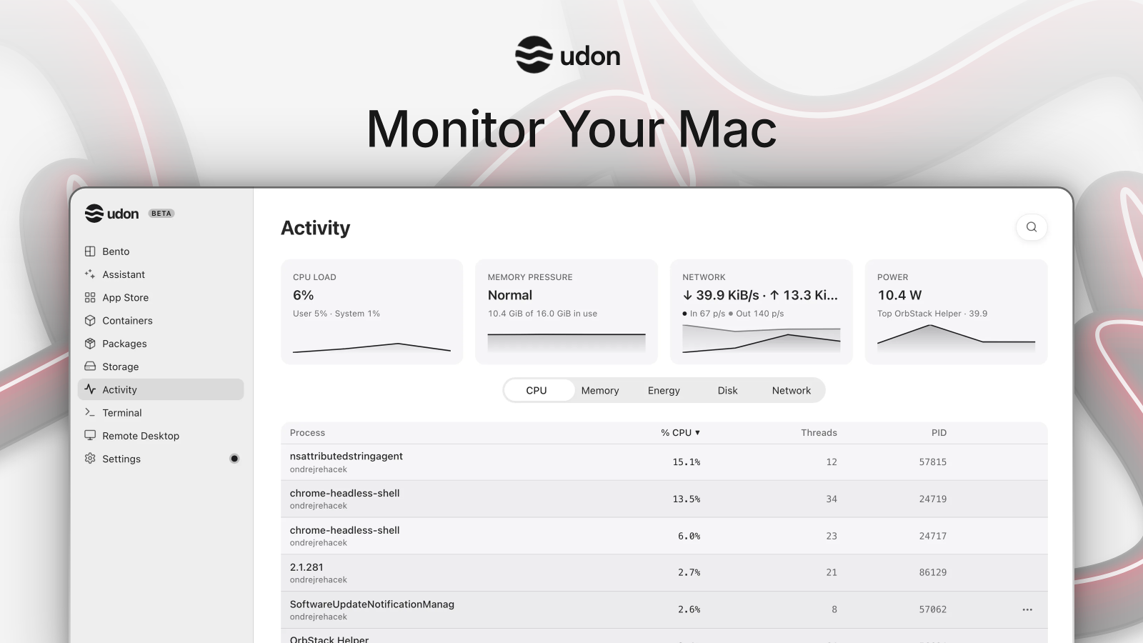 Monitor Your Mac, light preview
